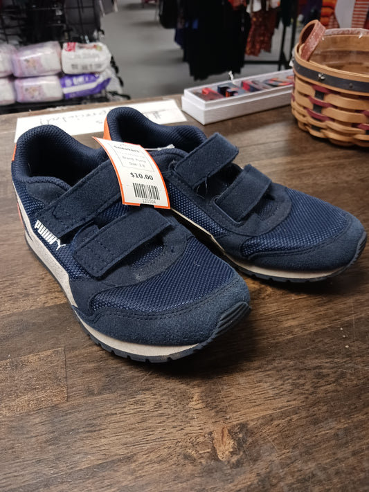 Navy/White/Orange Puma Sneakers, 2 B