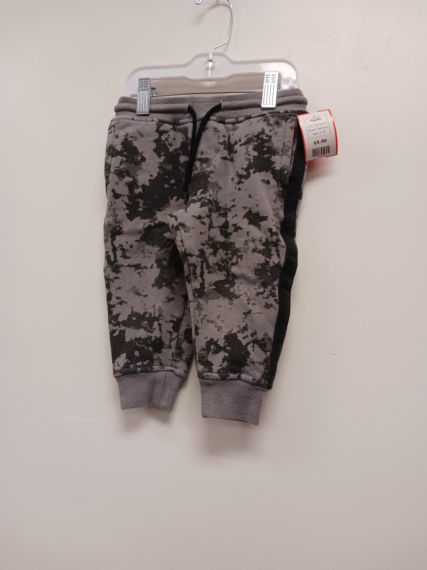 Black/Grey Fab Kids Pants, 2T B