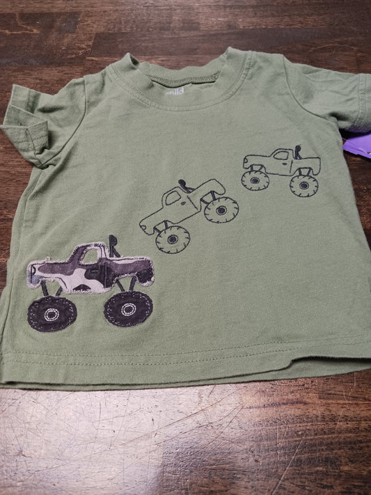 green Child of Mine Monster Truck Tshirt 6-9m, 6M B