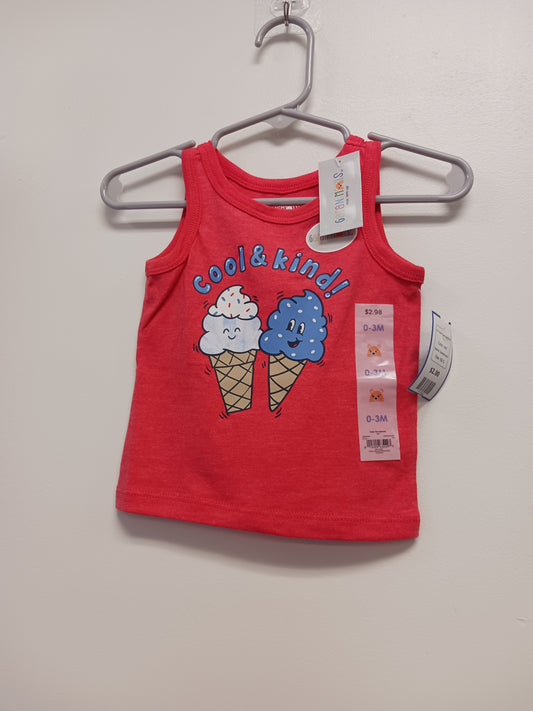 red Garanimals Ice Cream Tank top 0/3m, NB G
