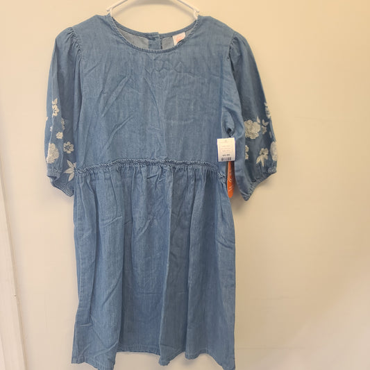 blue Wonder Nation Flowered Sleeved Dress 10/12, 10 G