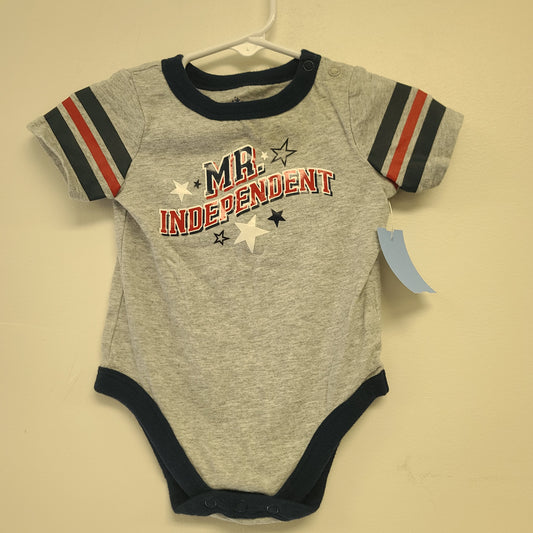 grey Celebrate Patriotic Onesie 6-9m, 6M B
