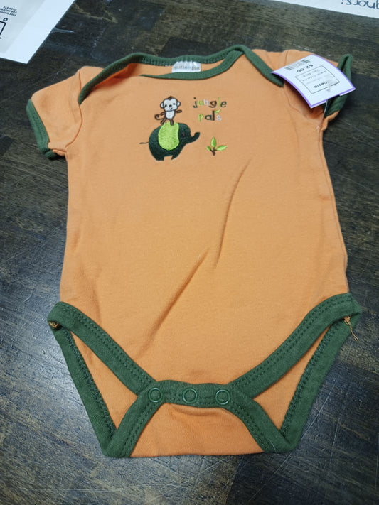 Orange/Green Cutie Pie Onesie, 6M B