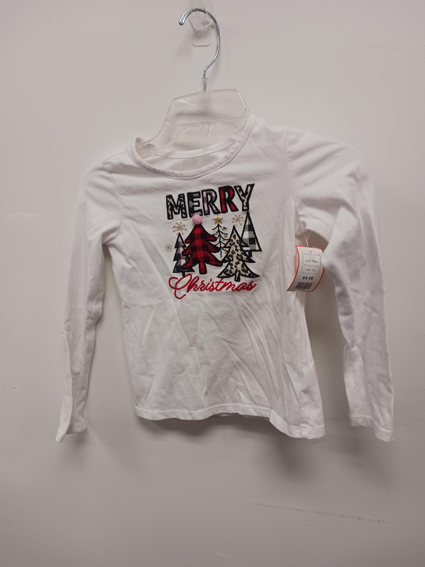White Magical Season Long Sleeve Christmas Shirt, 4 G