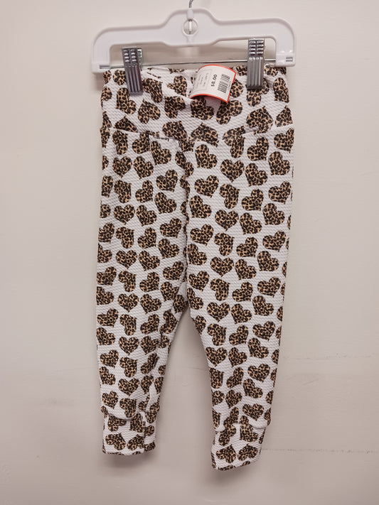 white  Cheetah Heart Joggers, 18M G