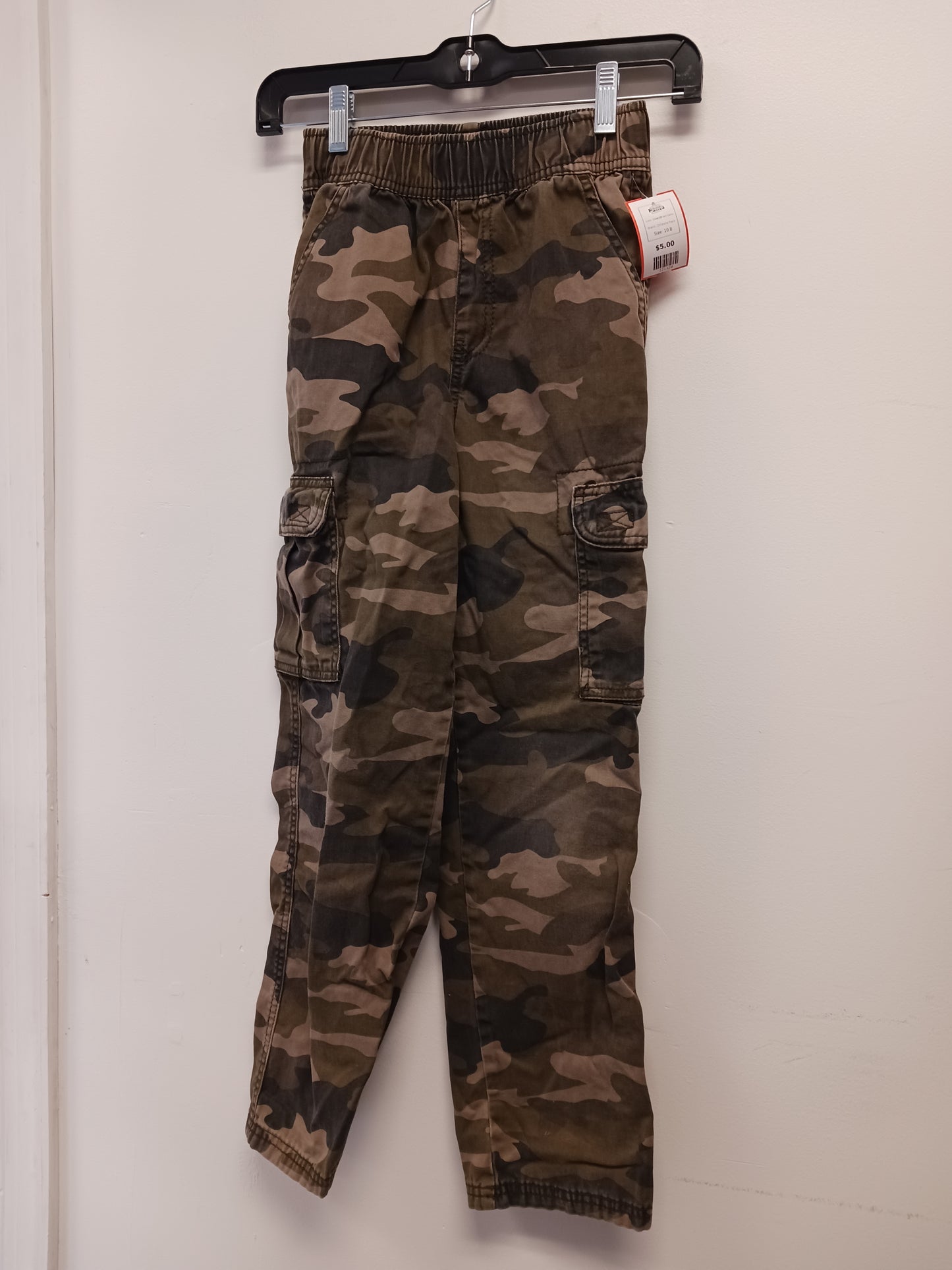 Green/Brown Camo Childrens Place Pants, 10 B