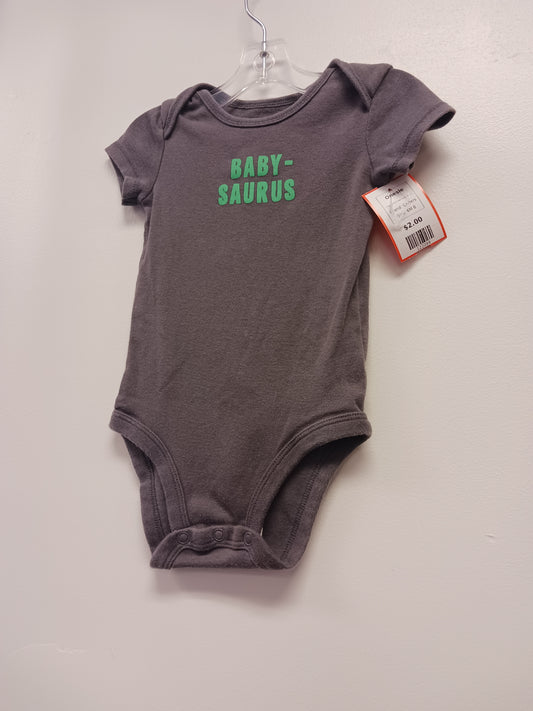Grey/Green Baby Saurus Carters Onesie, 6M B