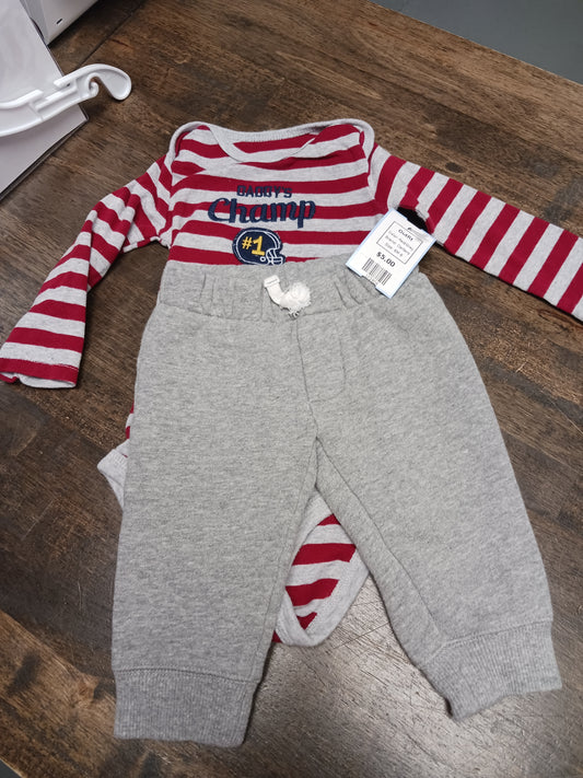 Red/Grey Carters Outfit, 6M B