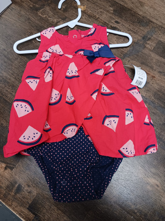 Red/Navy Watermelon Carters Dress, 12M G