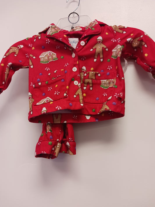 Red Christmas Nick & Nora Pjs, 12M G