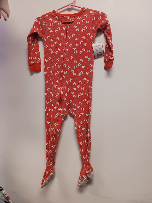 Pink/White Butterfly Carters Sleeper, 18M G