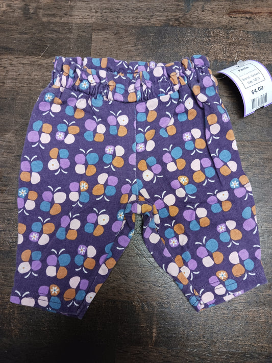 Purple Butterfly Carters Pants, NB G