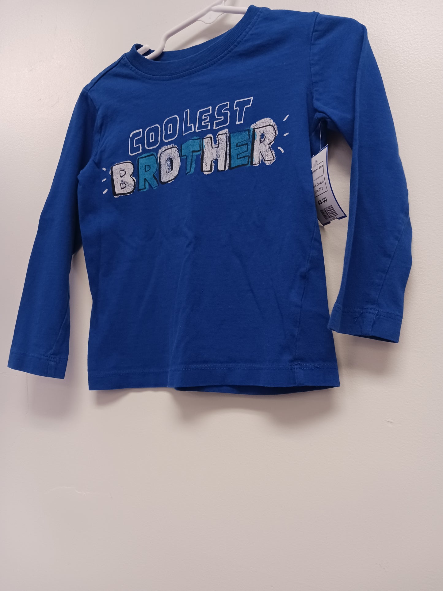 Blue Coolest Brother OshKosh Longsleeve Shirt, 2T B