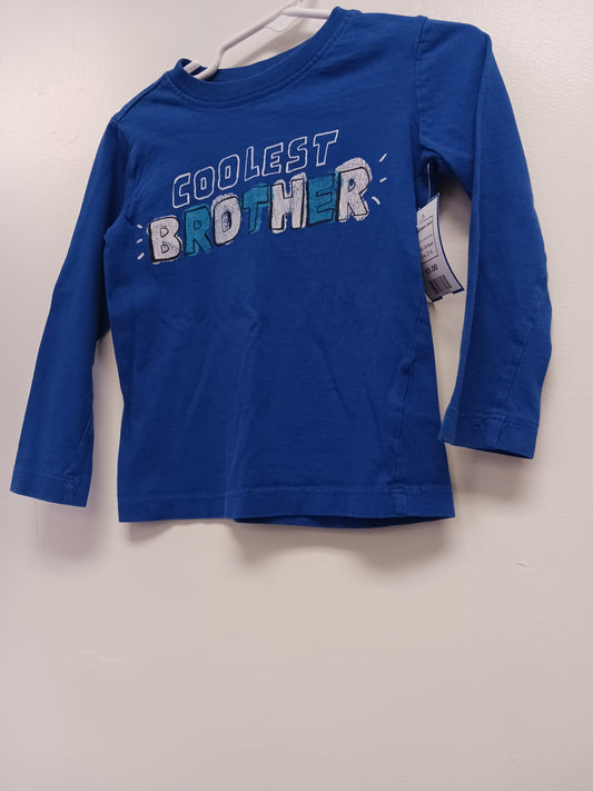 Blue Coolest Brother OshKosh Longsleeve Shirt, 2T B