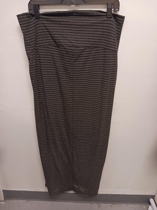 Black/Grey Old Navy Long Striped Skirt, Medium