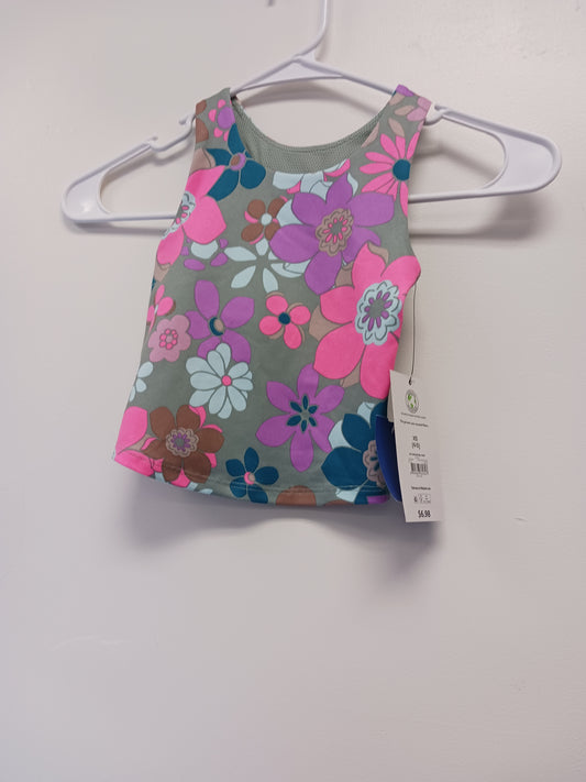 Green/Colorful Flower Athletic Works Tank Top, 4T G