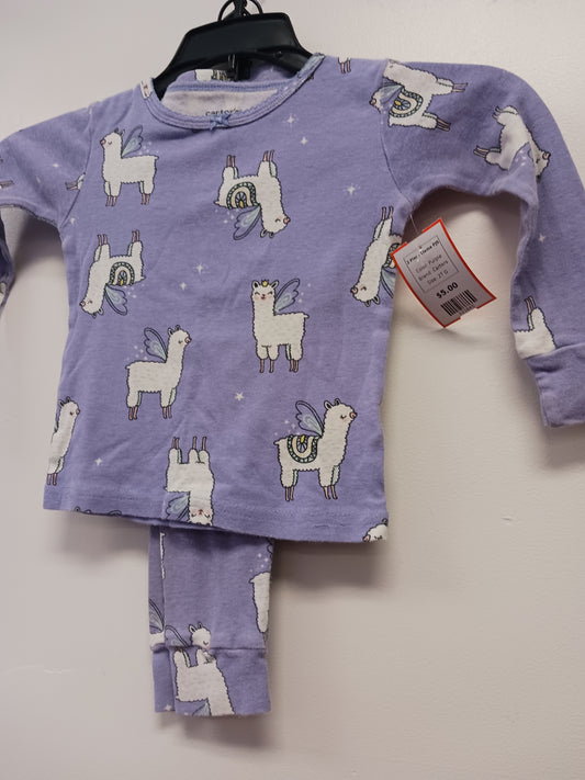 Purple Carters 2 Piece Llama PJS, 2T G