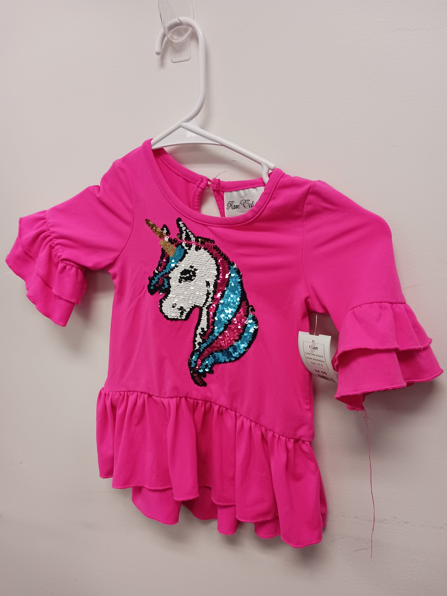 Pink Unicorn Rare Editions Shirt, 2T G