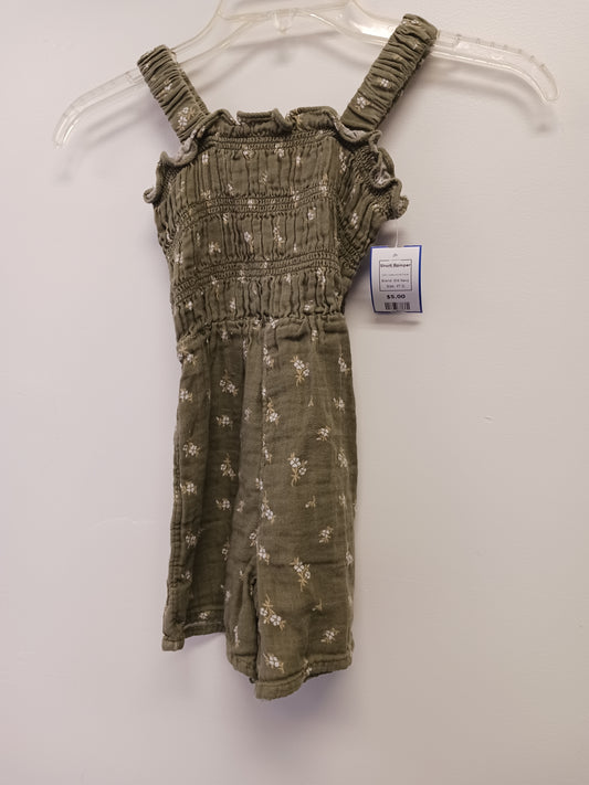 Green/White Flower Old Navy Short Romper, 4T G