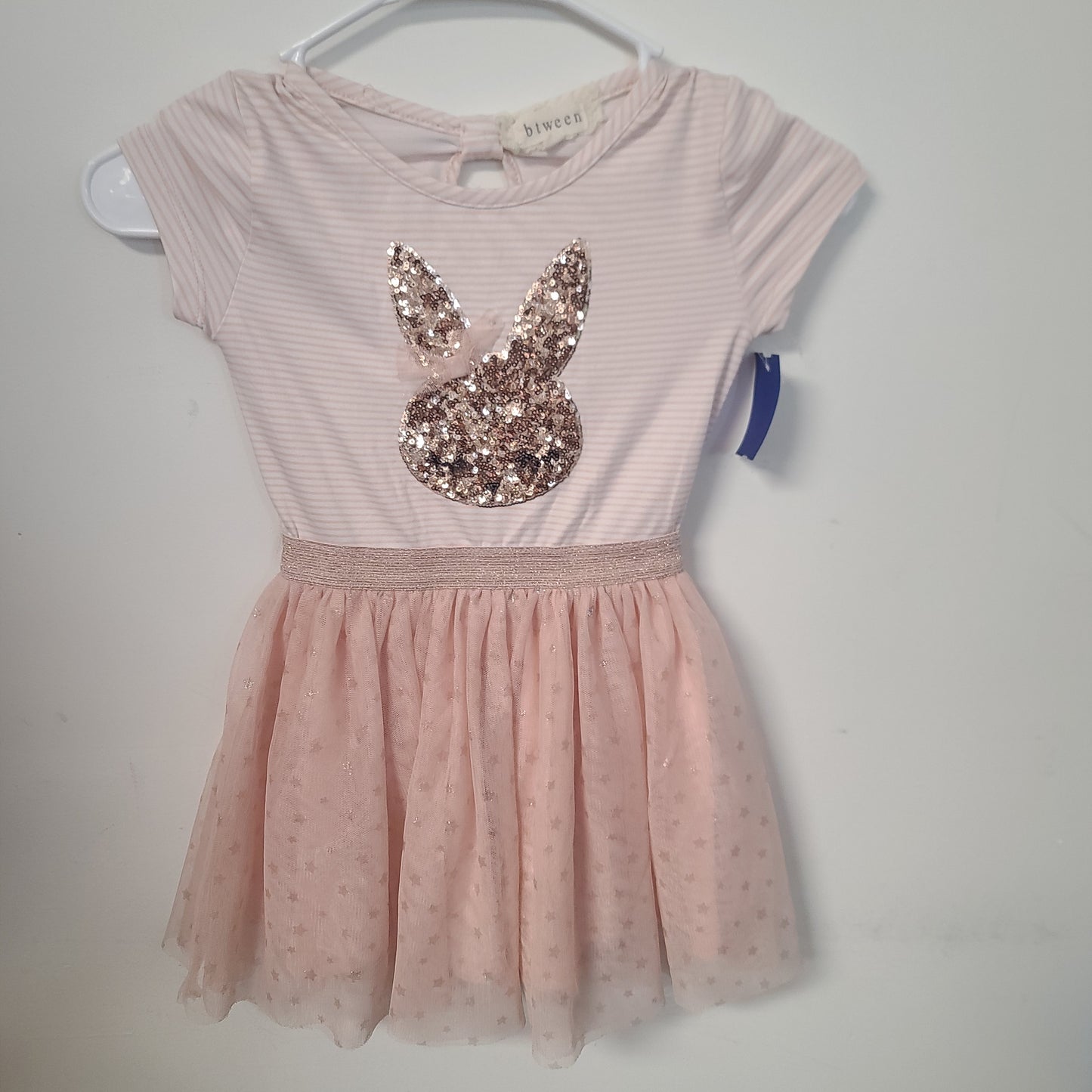 Pink/White Bunny Btween Dress, 6 G