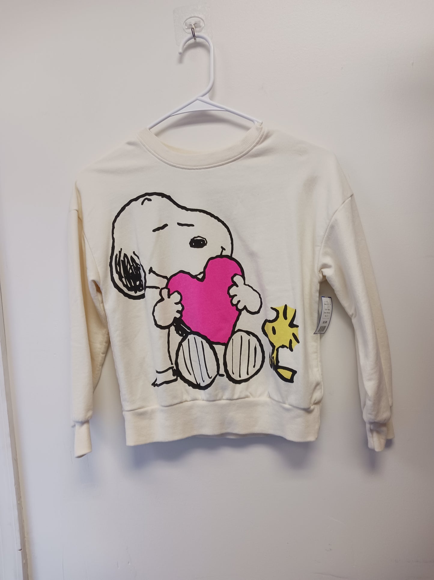 beige Peanuts Snoopy Sweatshirt  7/8, 7 G