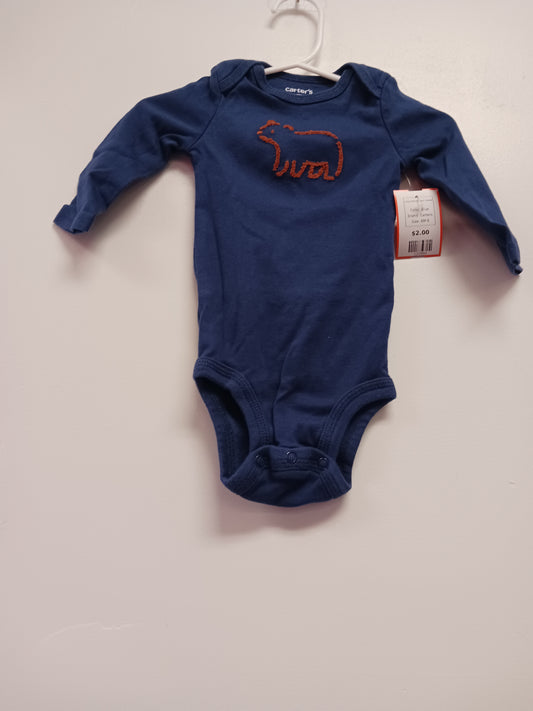 Blue Carters Long Sleeve Bear Onesie, 6M B