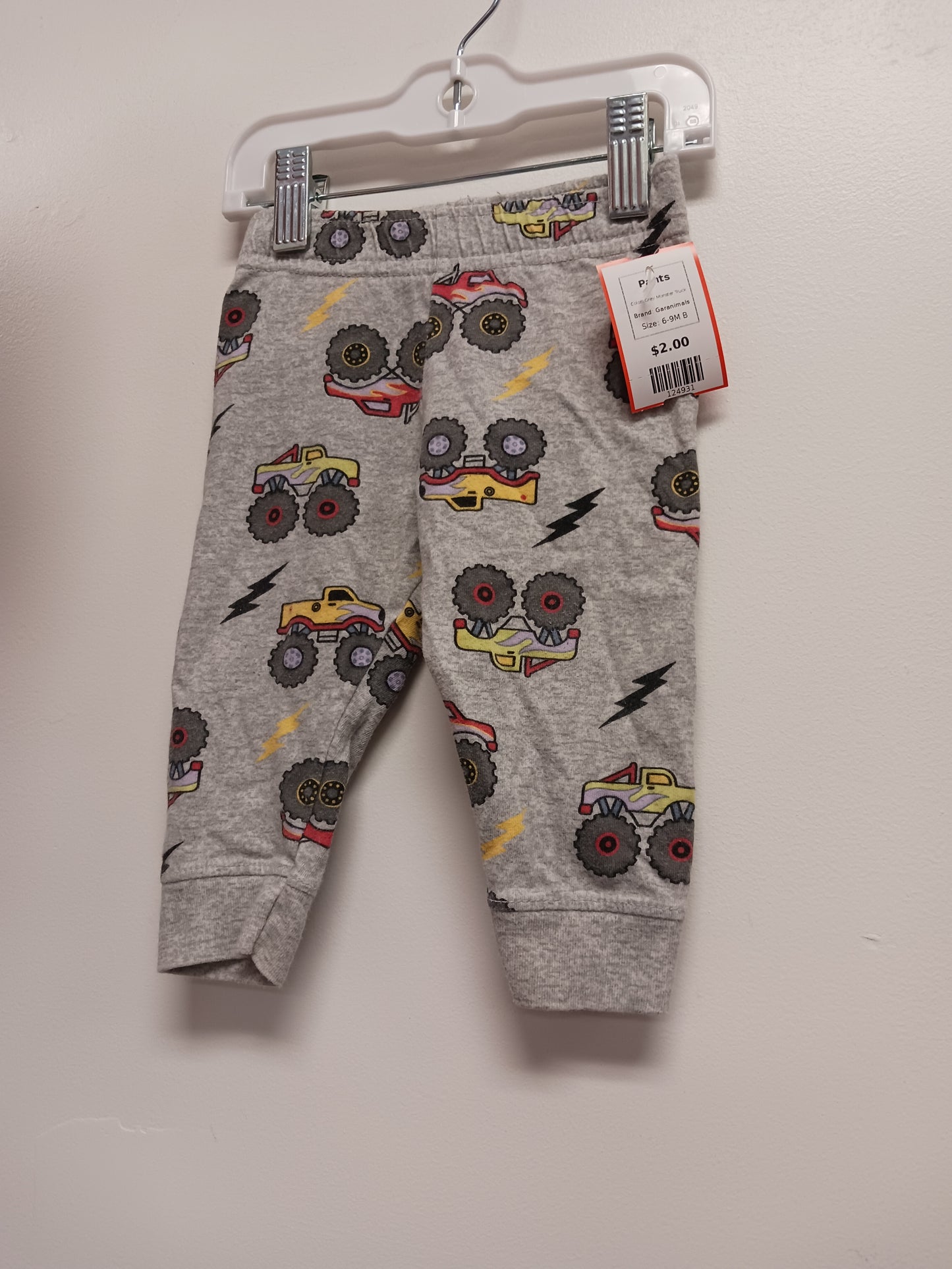 Grey Monster Truck Garanimals Pants, 6-9M B