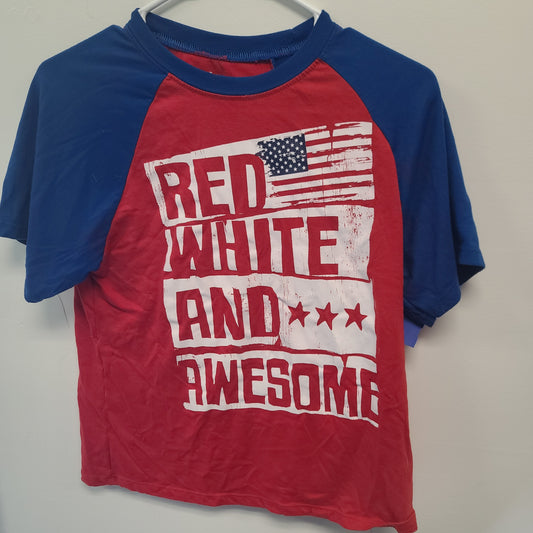 Red Blue Theory Red white and awesome shirt, 10 B