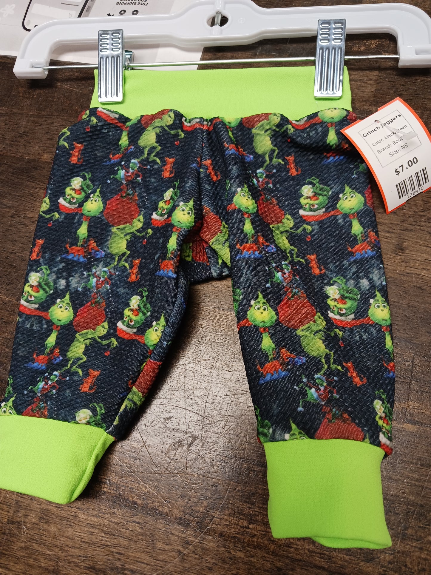black/green Boutique Grinch Joggers, NB