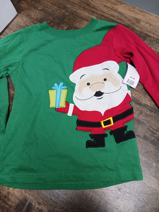 green Wonder Kids Long Sleeve Santa Shirt, 5T B
