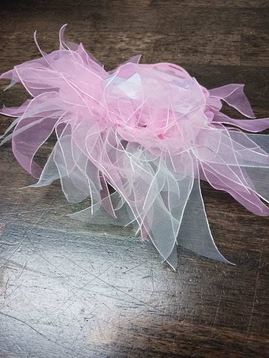 Pink/White  Hair Tie