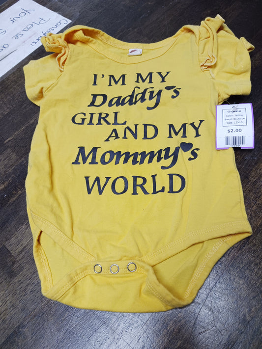 Yellow Boutique Onesie, 12M G