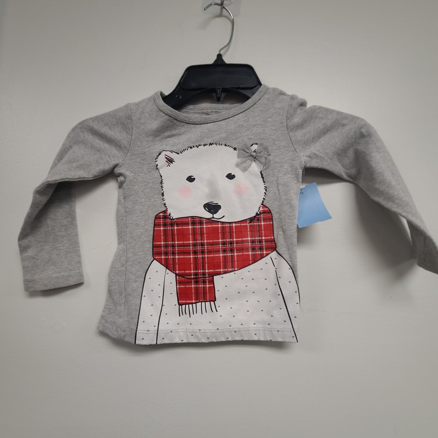 Grey Polar Bear Carters Longsleeve Shirt, 2T G