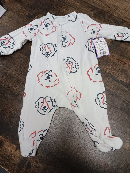 white Carters Dog Sleeper, 3M B