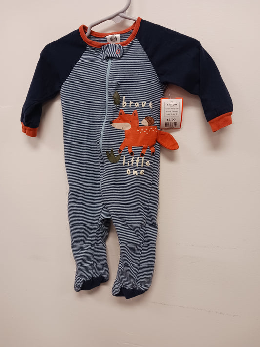 Navy Fox Gerber Sleeper, 3-6M B