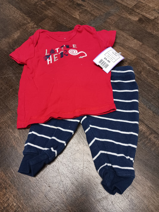 Red/Navy Firetruck Carters Outfit, NB B