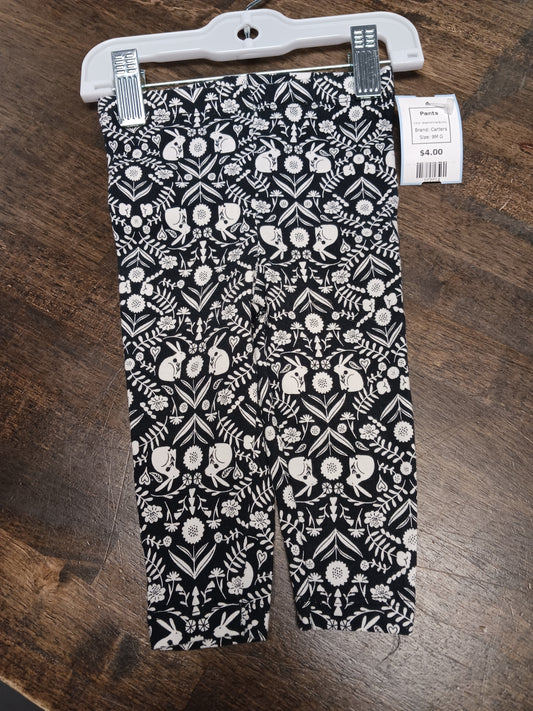 Black/White Bunny Carters Pants, 9M G