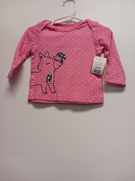pink Carters Poka Dot Shirt, 9M G