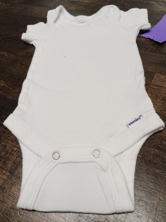 White Gerber Onesie, NB G