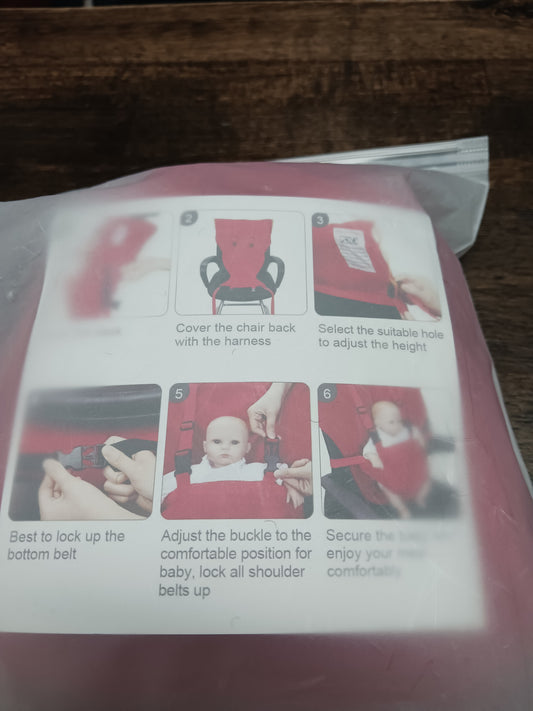 Red  Highchair Cover For Chair