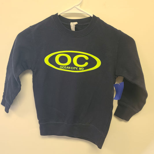 Navy/Green Ocean City Maryland Longsleeve Shirt, 4T B