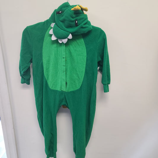 Green  One piece dinosaur, 4T B