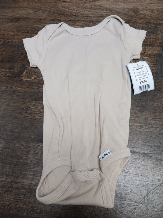Tan Gerber Onesie, 3M B