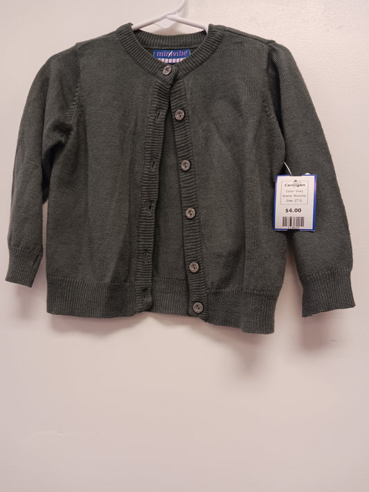 Grey Miniville Cardigan, 2T G