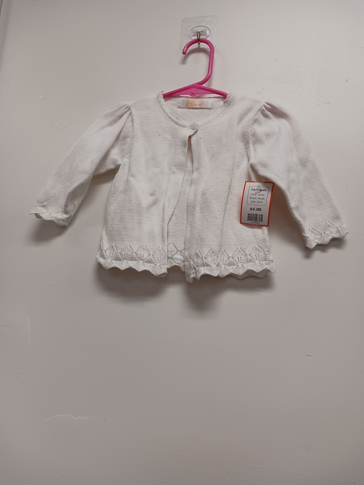 white Renzo Cardigan, 3M G
