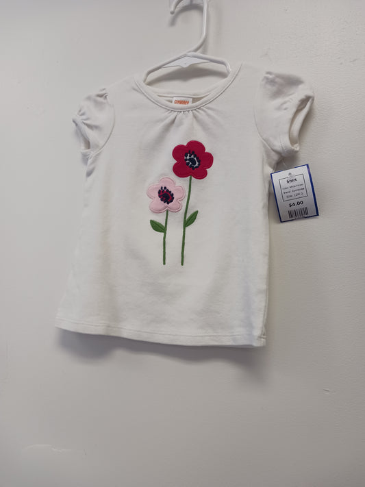 White Flower Gymboree Shirt, 12M G