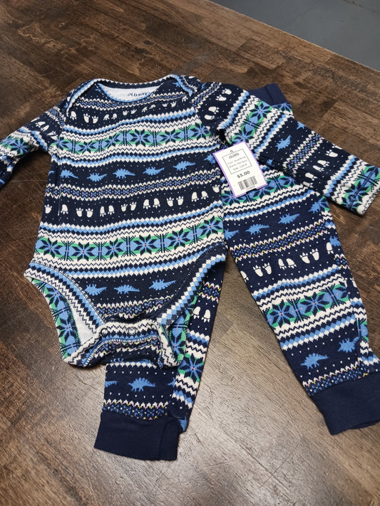 Blue/White Old Navy Outfit, 12M B