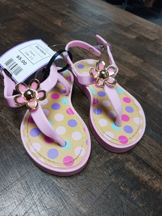 Pink/Polka Dot  Sandals, 5 G