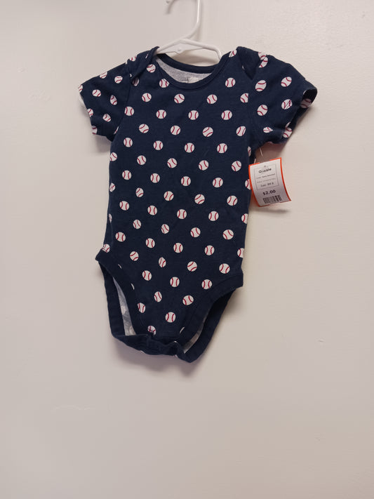 Navy Baseball Childrens Place Onesie, 9M B