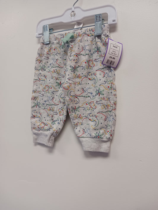 Grey/Colorful Dino  Pants, 9M B